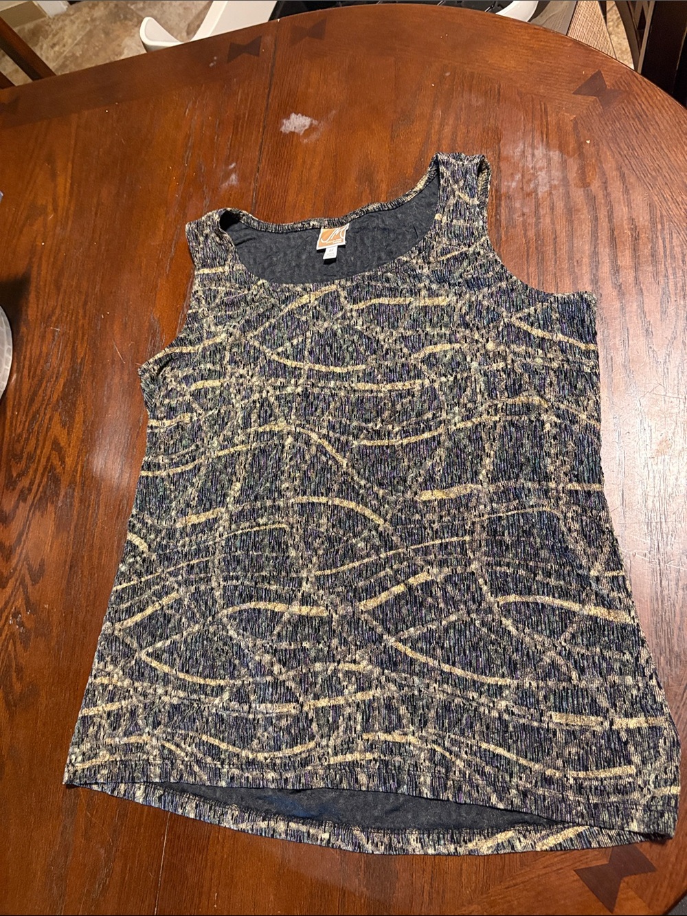 JM Collection Patterned Knit Tank